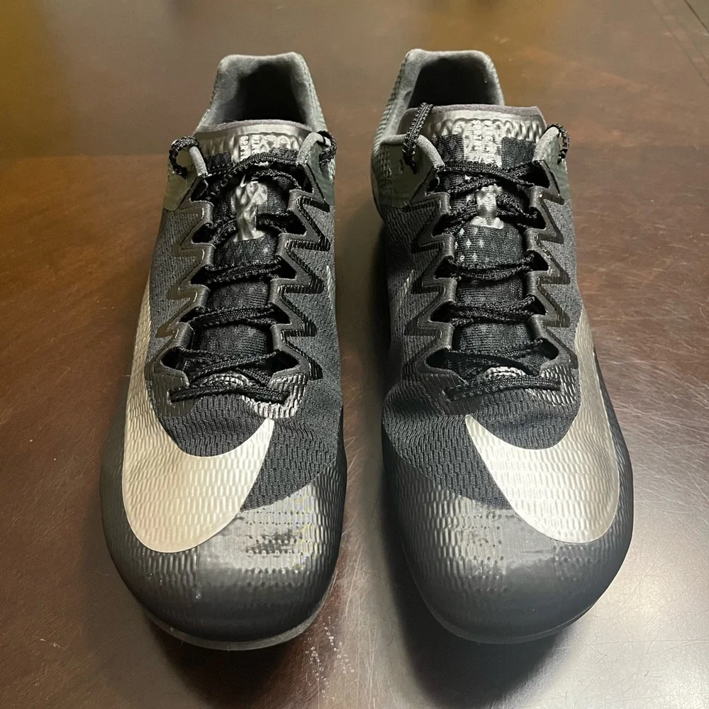 New Nike Zoom Rival Metallic Black travk Field shoes Size US 12 - Picture 5 of 15
